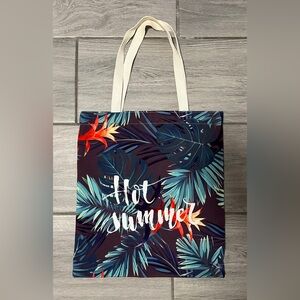 Shasa Summer Style Beach Leisure Tote Bag Plant Print Canvas Bag